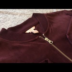 Imitation Suede Forever 21 Light Bomber Jacket